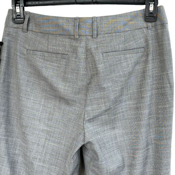 Calvin Klein SZ 10 Career Pants Pockets Mid-Rise Zip-Fly Flat Front Grey New - Picture 5 of 8